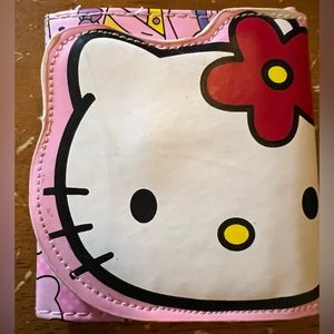 Hello Kitty Sanrio pink Vinyl Folding Bill Fold ID Credit Card Wallet Coin Purse